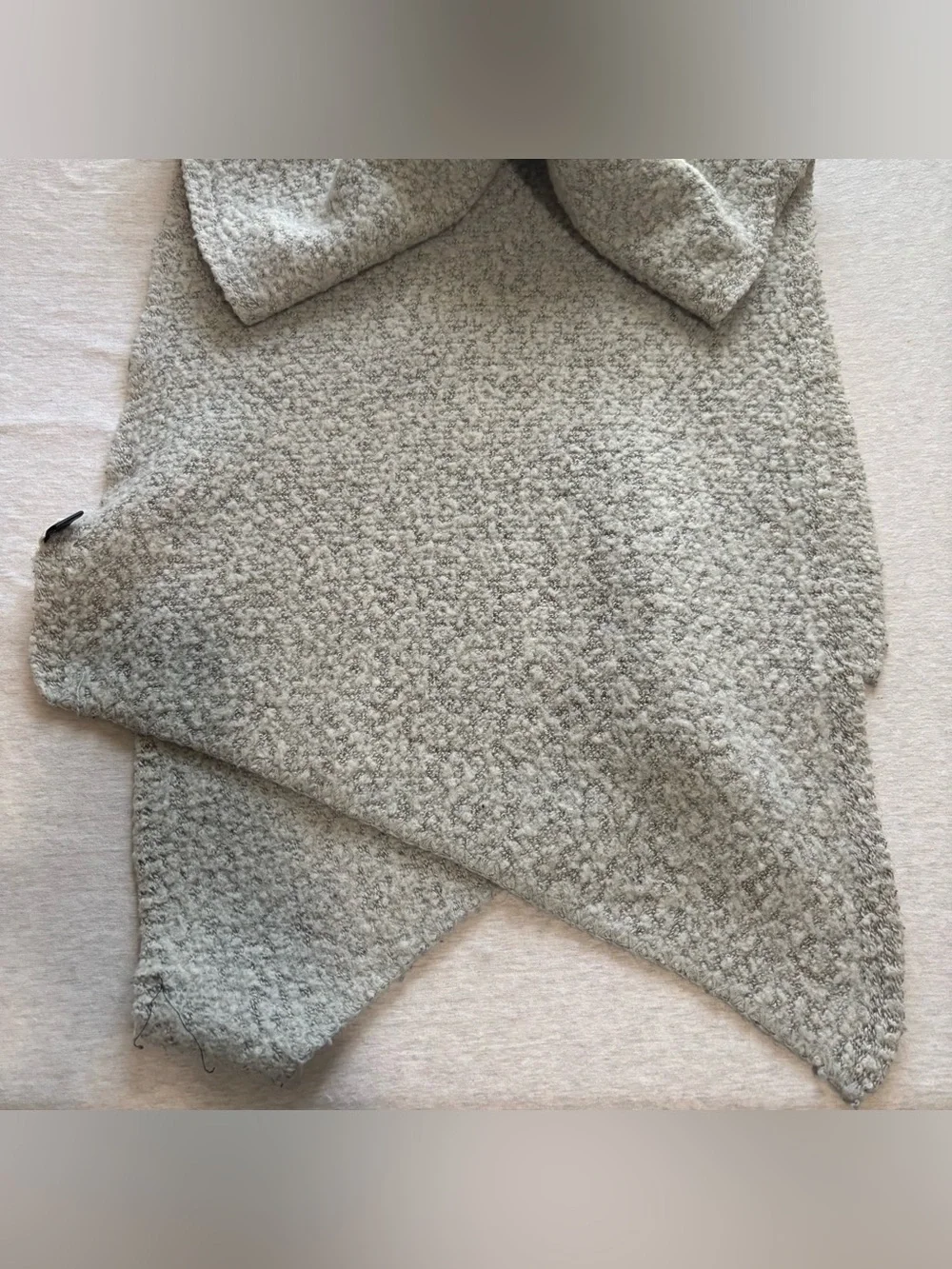 Altar’d State Gray Marled Bouclé Knit Scarf 36” Cozy Soft Textured Wrap